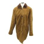  Balsa yaBARUSAYA мутоновое пальто длинный длина Camel отложной воротник /MA3 #ECA002 женский 