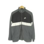  Nike NIKE жакет джерси M серый воротник-стойка распределение цвета /AO9 #ECA002 мужской 