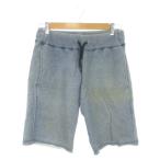 ショッピングロンハーマン ロンハーマン Ron Herman ショートパンツ スウェット M 青 ブルー ドローストリングウエスト サイドポケット 切りっぱなしの裾 /MN3