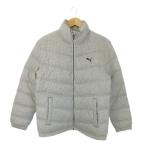 Puma PUMA пуховик верхняя одежда M белый белый чёрный черный в клетку воротник-стойка длинный рукав /AO13 #ECA002 мужской 
