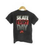  Nike es Be NIKE SB короткий рукав футболка скейтборд M 140-152 чёрный черный принт футболка вырез лодочкой короткий рукав /CK22 #ECA002