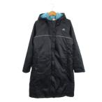 ショッピングベンチコート アディダス adidas CLIMA365 ベンチコート スポーツウエア サッカー M 紺 ネイビー 長袖 フード付き ラインデザイン /AH2 ■ECA002