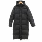 ショッピングベンチコート デサント DESCENTE ベンチコート ダウンコート ロング ロゴ L 黒 ブラック /JS ■ECB001 メンズ