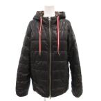 コーチ COACH ダウンジャケット フード付き ロゴ 総柄裏地 M 黒 ブラック /YJ ■ECD002 レディース