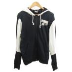  Puma PUMA Parker тренировочный длинный рукав Zip выше Logo принт L чёрный черный белый белый /XZ #ECD001 мужской 