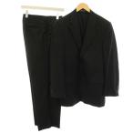 ローレンラルフローレン スーツ テーラードジャケット シングル パンツ スラックス ジップフライ ストライプ柄 36R 黒 ■ECD002 メンズ