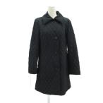  Talbots TALBOTS стеганое пальто длинный длина M чёрный черный отложной воротник /SM41 #ECB002 женский 