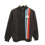  Munsingwear одежда Golf одежда вязаный свитер M чай Brown длинный рукав воротник-стойка половина Zip Logo .? #ECB002 мужской 
