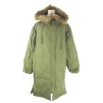  не использовался товар m Roo aMURUA Mod's Coat милитари с хлопком S зеленый хаки с мехом капот длинный рукав /AO8 #ECE003 женский 