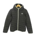  Adidas Originals adidas originals с хлопком жакет верхняя одежда 40 чёрный черный с капюшоном . длинный рукав стеганое полотно /AO19 #ECE003 мужской 