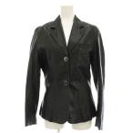 コーチ COACH レザー テーラードジャケット アウター 4 黒 ブラック 長袖 /YM ■ECE003 レディース