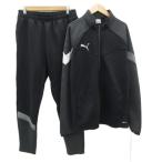  Puma спортивная одежда джерси выставить верх и низ жакет брюки L чёрный черный полоса рисунок Logo .? /MA15 #ECE003 мужской 
