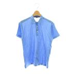 ラルフローレン RALPH LAUREN GOLF ポロシャツ ストライプ M ブルー ホワイト /CX ■ECE003 メンズ