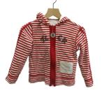 カステルバジャック CASTELBAJAC KIDS SPORT パーカー スウェット キッズ 子供服 長袖 ボーダー ジップアップ ロゴ 120 赤 白