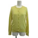 23区 オンワード樫山 アンサンブル ニット 絹 シルク カーディガン 長袖 カットソー 半袖 クルーネック 38 黄色 イエロー