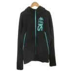  Kappa kappa Parker f-ti- верхняя одежда XL чёрный черный синий голубой с капюшоном . Zip выше длинный рукав /PP #ECC002 мужской 