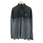  Nike Golf NIKE GOLF одежда для гольфа cut and sewn XL чёрный черный угольно-серый половина Zip /HO33 #ECA003 мужской 