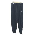  Nike NIKE тренировочный брюки XL чёрный черный одноцветный длинные брюки ребра кромка /NP #ECA003 женский 