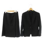  Aquascutum AQUASCUTUM выставить костюм tailored jacket flair юбка 8F черный /DO #GY59 женский 