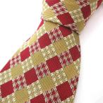  Burberry zBurberrys Vintage галстук шелк шелк горчица бордо .. рисунок ткань рисунок /SX #GY53 мужской 