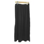  low to редкость monLAUTREAMONT брюки юбка-брюки шерсть .38 чёрный черный широкий Silhouette mi утечка длина талия резина тонкий /GR #ECC003