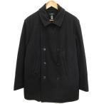  J Crew J.CREW бушлат шерсть S чёрный черный двойной breast длинный рукав одноцветный /SH #ECC003 мужской 