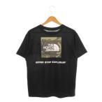  The North Face THE NORTH FACE футболка верхняя одежда M чёрный черный камуфляж -ju рисунок Logo принт короткий рукав /AH39 #ECD003