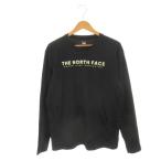  The North Face THE NORTH FACE футболка long T Rush Guard уличный одежда M чёрный черный длинный рукав Logo принт раунд шея 