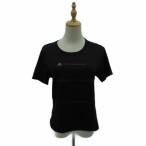  Adidas тиски tera McCartney спортивная одежда футболка cut and sewn XS чёрный черный короткий рукав раунд шея принт женский 