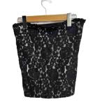  Grace Continental GRACE CONTINENTAL Diag Ram tube top bare top 36 чёрный черный цветочный принт гонки оборка /ST #ECA004