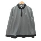  черный &amp; белый BLACK&amp;WHITE одежда для гольфа cut and sewn половина Zip длинный рукав точка рисунок 3 L чёрный белый /SY34 #ECC004 мужской 