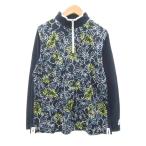  Adabat adabat одежда для гольфа cut and sewn тянуть over 42 XL темно-синий ананас рисунок общий рисунок половина Zip /SY36 #ECC004 женский 
