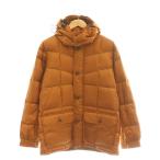  простой жизнь SIMPLELIFE пуховик Zip ap капот M orange Brown /DO #ECB004 мужской 