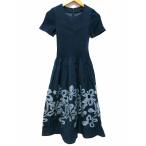 Minewa One-piece flair midi цветочный принт переключатель короткий рукав круглый вырез M темно-синий темно-синий /HT #ECB004 женский 