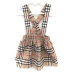  Burberry BURBERRY внутренний стандартный товар детская одежда юбка-трапеция подтяжки проверка тонкий 12M 80cm бежевый черный чай чёрный /TT