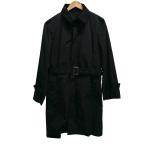  Barneys New York BARNEYS NEW YORK ремень есть пальто с отложным воротником стеганое полотно подкладка L чёрный черный /MZ #ECD004 мужской 