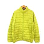  Uniqlo UNIQLO пуховик верхняя одежда XL зеленый зеленый стеганое полотно воротник-стойка длинный рукав poketabru/AO11 #ECD004 мужской 