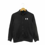  Under Armor джерси жакет спортивная одежда детская одежда YL/JG/J-G чёрный черный длинный рукав Zip выше воротник-стойка /AH28