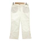  гарантия Lee Visconti GALLERY VISCONTI Sabrina pants 3 белый белый одноцветный кромка разрез /SX #GY99 женский 