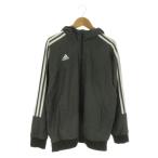  Adidas adidas Zip Parker спортивная одежда для мальчика 160 серый длинный рукав с капюшоном . полоса рисунок /AO33 #ECA005 Kids 