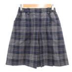  Dux DAKS Vintage юбка-брюки 63-90 темно-синий темно-синий в клетку плиссировать linen./NU #ECC005 женский 