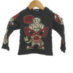  Hysteric Mini Hysteric MINI детская одежда 90 чёрный черный красный красный герой принт вырез лодочкой длинный рукав /NP #GY74 Kids 