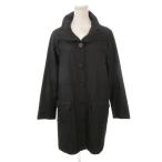  Indivi INDIVI Mod's Coat 40 чёрный черный одноцветный длинный рукав воротник имеется /AH38 #GY72 женский 