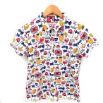 Le Coq s Porte .fle coq sportif Golf одежда рубашка-поло рубашка принт общий рисунок короткий рукав L белый голубой белый синий /TT