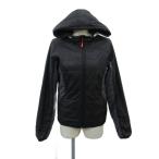 ルコックスポルティフ le coq sportif 中綿ジャケット 上着 ミドル丈 M 黒 フード付き 無地 ジップアップ /SY27 ■ECE006 レディース