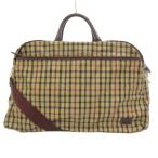  Dux DAKS сумка "Boston bag" 2WAY желтый желтый бежевый в клетку Logo plate /IB #ECE006 женский 