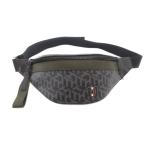  Tommy Hilfiger TOMMY HILFIGER сумка-пояс сумка "body" чёрный черный Logo patch монограмма рисунок /IB #ECE006 мужской 