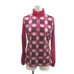  Nike Golf NIKE GOLF Golf одежда cut and sewn M розовый в клетку половина Zip длинный рукав /MD #ECA006 женский 