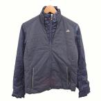  Adidas adidas внутренний стандартный товар Golf одежда с хлопком жакет внешний Zip выше Logo вышивка M серый /TT #ECA006 женский 