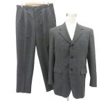  Takeo Kikuchi формальный костюм tailored jacket средний длина одиночный кнопка слаксы брюки длинный длина полоса рисунок 5 серый /SM1